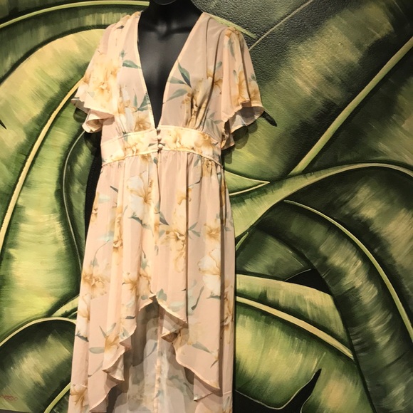 • Daytrip Cream Floral Chiffon Kimono New Without Tags - Picture 4 of 7
